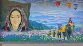 Thailand's old Chiang Rai bus station is decorated with colourful murals depicting local scenes