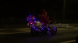 Supercharged Santa speeds down the M25