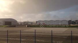 HM Coastguard helicopter takes off