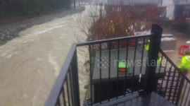 Storm Frank causes Cumbria river to swell
