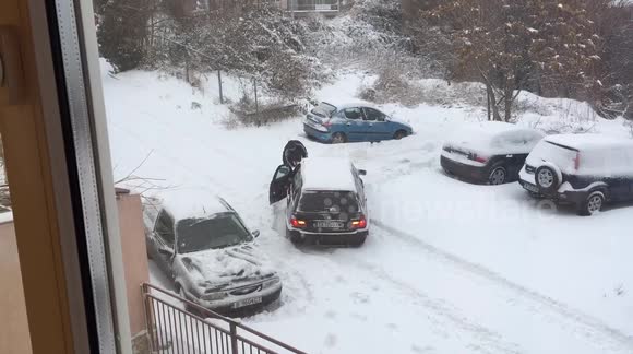 Heavy snow in Varna, Bulgaria
