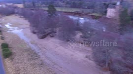 Abergeldie Castle Original footage 2016 Storm Frank