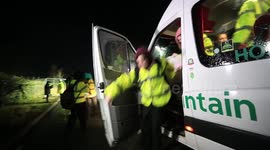 A591 Re-opens for the school children, using the newly created Mollys Path.