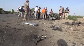 A booby-trapped car explosion in Aden governor's convoy in southern Yemen