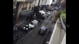 Robot and police on scene of Paris attack