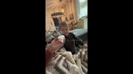 Mother's playful response to her son's unusual request of wanting boobs