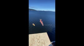 Woman jumps off 80-foot cliff for FUN in terrifying 'death diving' sport