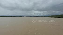 source river and sky have  bored . BEAUTIFUL SKY AND RIVER .