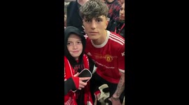 gifting garnacho some personalised shinpads