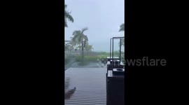 Cyclone Freddy brought heavy rain to Grand Baie, Mauritius