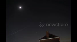 Conjunction of Moon, Jupiter and Venus above Kent, UK