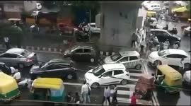 Angry people on road | fitting with car man | rollovered the car badly