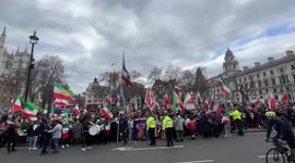 Iranians waiting to see Reza coming out of parliament