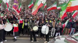 Iranians waiting to see Reza coming out of parliament