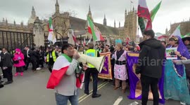 Iranians waiting to see Reza coming out of parliament