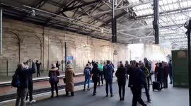 Flying Scotsman departing Edinburgh, UK on its Birthday