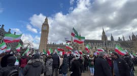 Iranians waiting to see Reza coming out of parliament