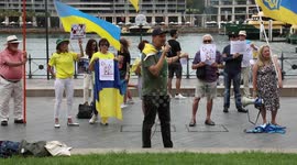 ‘Ban russian athletes from the Olympic games 2024’ protest, Sydney, Australia