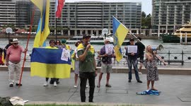 ‘Ban russian athletes from the Olympic games 2024’ protest, Sydney, Australia