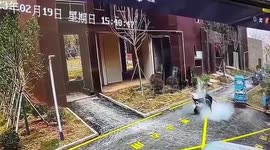 Chinese man injured after being struck by tempered glass that fell from building