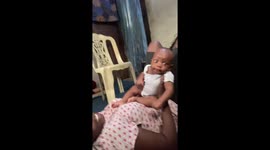 Video recording a baby for the first time his reaction will blow your mind