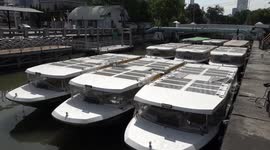 Solar-powered electric ferries moored after not attracting enough passengers