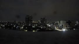 The result of 6 hours for a time lapse of the Jakarta sky on a cloudy night sky