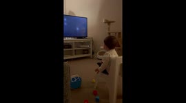 Little boy who loves watching 'Moana' falls off chair