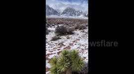 US: Cold System Brings Snow To Las Vegas Area