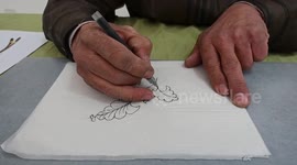 The Farmer Couple Made Straw Pictures In Zhangjiakou, China