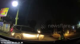 Close Call: Dumb SUV Driver Pulls Out With no Signal Almost Ensuing Collison