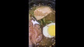 Korean wheat noodles and steamed dumplings.