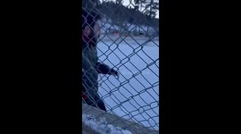 figure skating fail. A boy falls down on ice very hard couple of times.