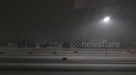 Car Slips on Major Hwy 401 During Winter Storm