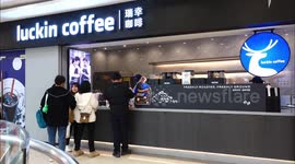 Customer Shop At Luckin coffee in Yichang, China