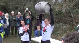 'We do not expect to win!' UK Wife Carrying Race winner Vytautas Kirkliauskas gives post-race interview