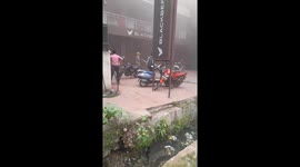 Market complex In Sambalpur Catches Fire Due To Short Circuit. Huge smoke due to fire in the market complex