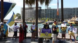 ‘Ban russian athletes from the Olympic games 2024’ protest, Sydney, Australia