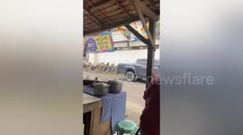 Customers flee snooker hall amid shaking from magnitude 5.9 earthquake in the Philippines