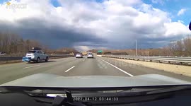 WTF Moment: Shredded Truck Tire Causes Damage to Oncoming Vehicle