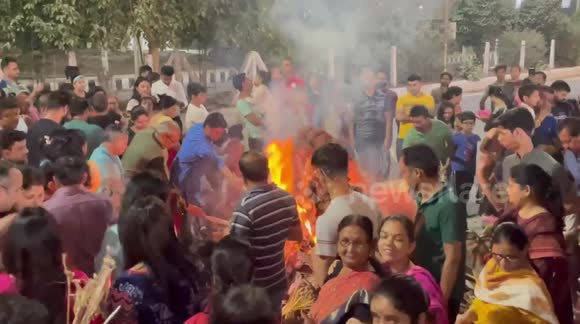 Holika Dahan festival in India