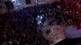 Water cannon and tear gas used as Georgian Parliament passes controversial draft law on transparency of foreign influence