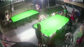 Snooker player attacked by friend with AXE following argument over the rules