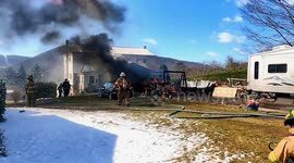 Garage fire with Extension Overlook Ralpho Township Pennsylvania