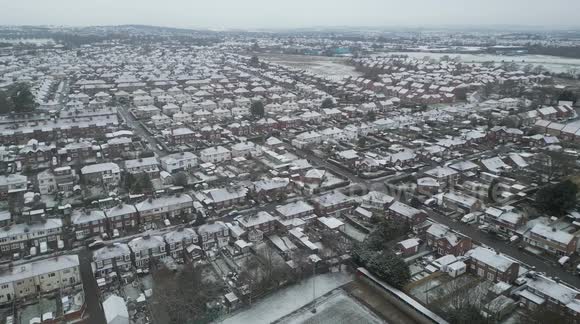 Drone footage reveals North Yorkshire town blanketed in snow as UK cold snap continues