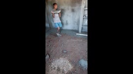 Floor Level Marking for Tiles Installation   rooms floor level mark before tiles installed in the middle east