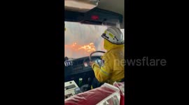Firesfighters battle wildfires in New South Wales, Australia