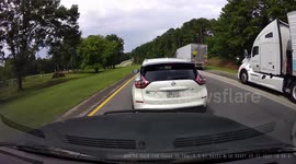 Close Call: Two Vehicles Violating Traffic Laws Caught on Camera