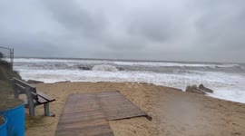 Cliff edge homes evacuated amid fears they could plunge into sea during storm surge