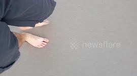 walking on the beach, wetting your feet with the foam of the sea.